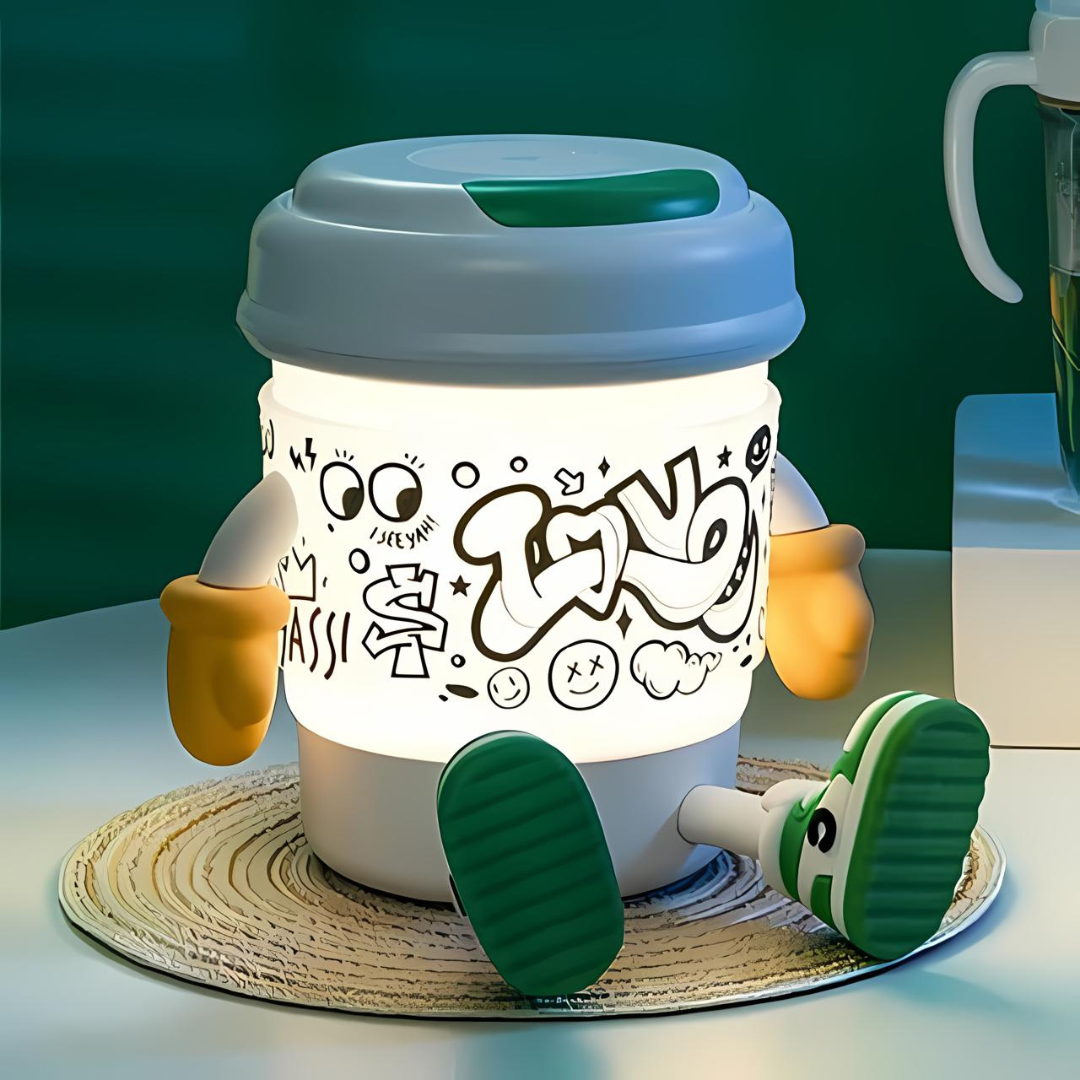 coffee night light with speaker and phone stand coffee night light with speaker and phone stand