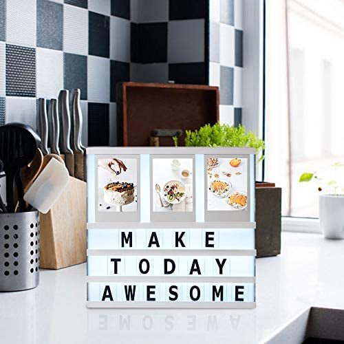 cinematic light box with photo frame and letters cinematic light box with photo frame and letters