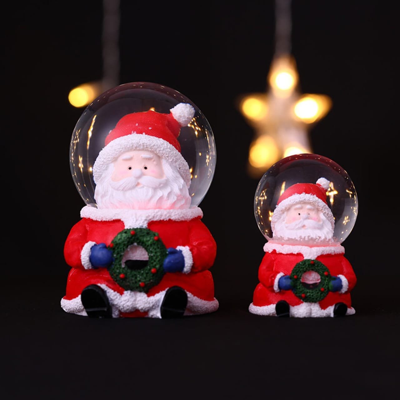 santa snow globe with light santa snow globe with light