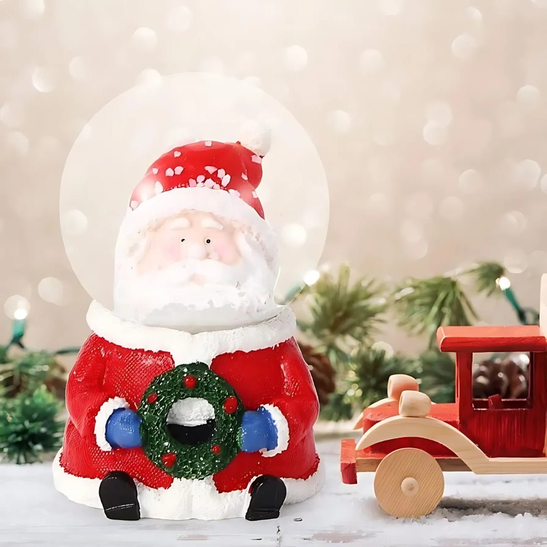 santa snow globe with light santa snow globe with light